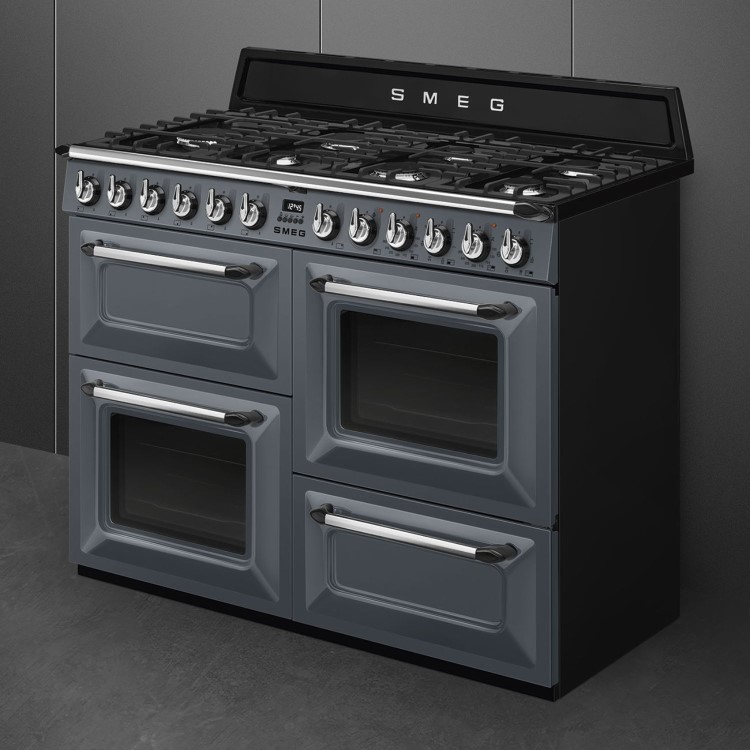 Smeg Victoria 110cm Dual Fuel Range Cooker - Slate Grey