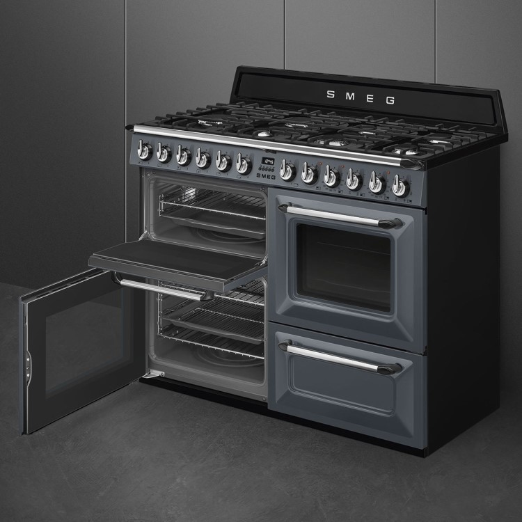 Smeg Victoria 110cm Dual Fuel Range Cooker - Slate Grey