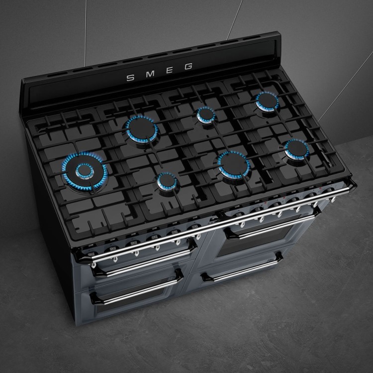 Smeg Victoria 110cm Dual Fuel Range Cooker - Slate Grey