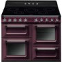 Smeg TR4110IRW Victoria Traditional 110cm Electric Range Cooker With Induction Hob - Red Wine