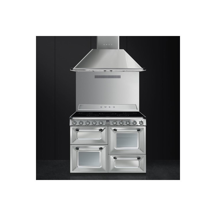 Smeg TR4110IX Victoria Traditional 110cm Electric Range Cooker With Induction Hob - Stainless Steel