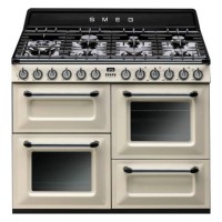 GRADE A2 - Light cosmetic damage - Smeg TR4110P1 Victoria Traditional 110cm Dual Fuel Range Cooker - Cream