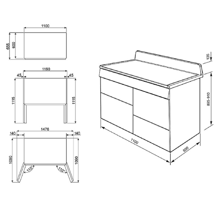 Smeg Victoria 110cm Dual Fuel Range Cooker - Cream