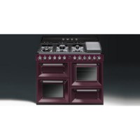 Smeg TR4110RWF Victoria Traditional 110cm Dual Fuel Range Cooker - Red Wine