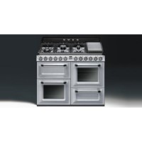 Smeg TR4110SF Victoria Traditional 110cm Dual Fuel Range Cooker - Silver