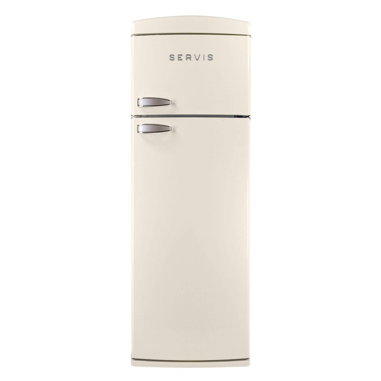 Servis TR60170C Freestanding Retro Top Mount Fridge Freezer Cream