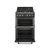Smeg Victoria 60cm Double Oven Dual Fuel Cooker - Black
