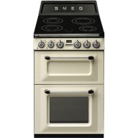 GRADE A3 - Smeg TR62IP Victoria 60cm Wide Double Oven Electric Cooker With Induction Hob - Cream