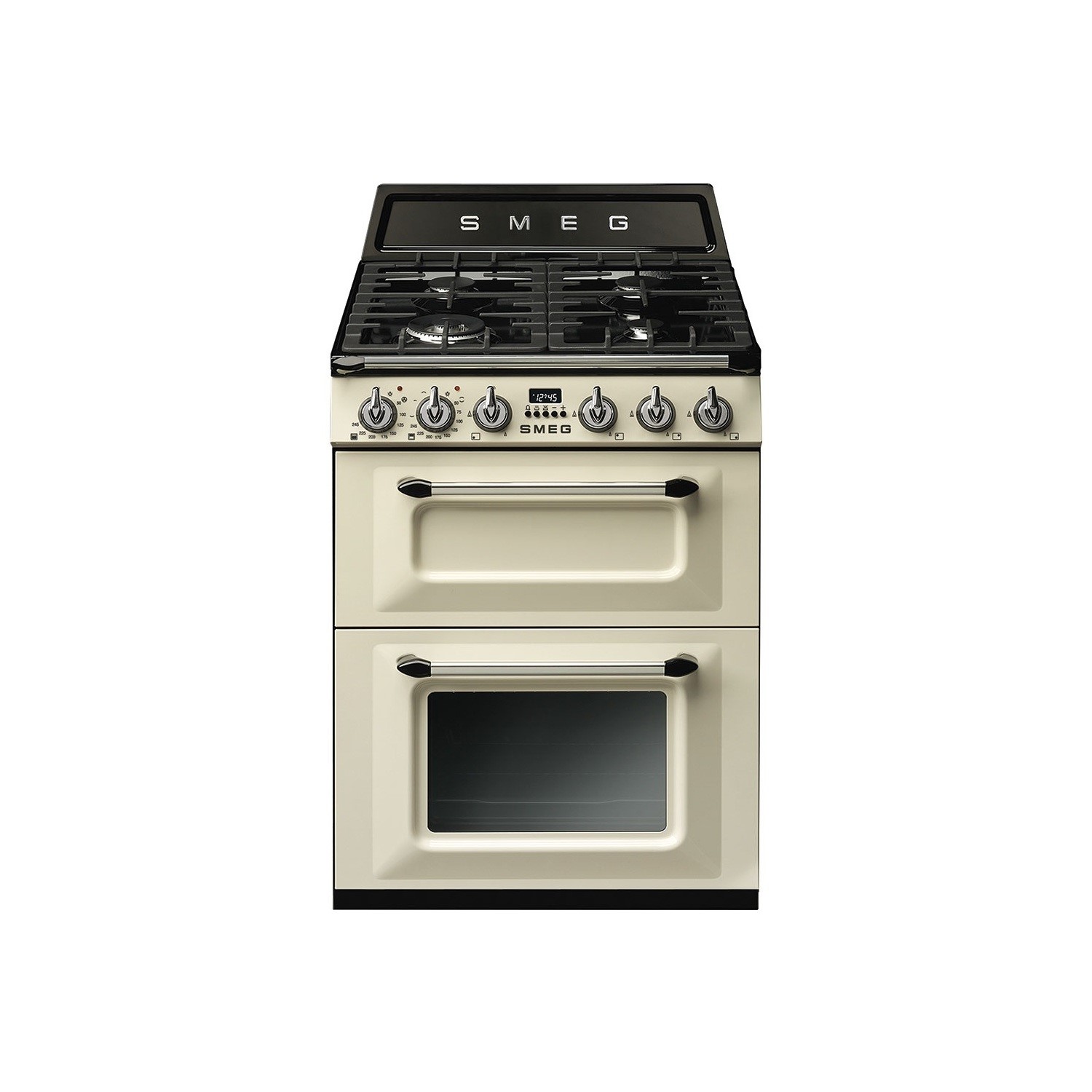 Smeg TR62P Victoria 60cm Double Oven Dual Fuel Cooker - Cream