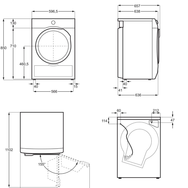 AEG 7000 Series SensiDry&reg; 9kg Heat Pump Tumble Dryer - White