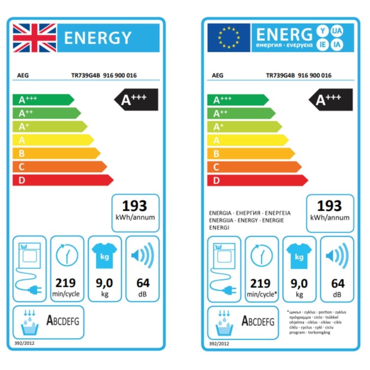 AEG 7000 Series SensiDry&reg; 9Kg Heat Pump Tumble Dryer - White
