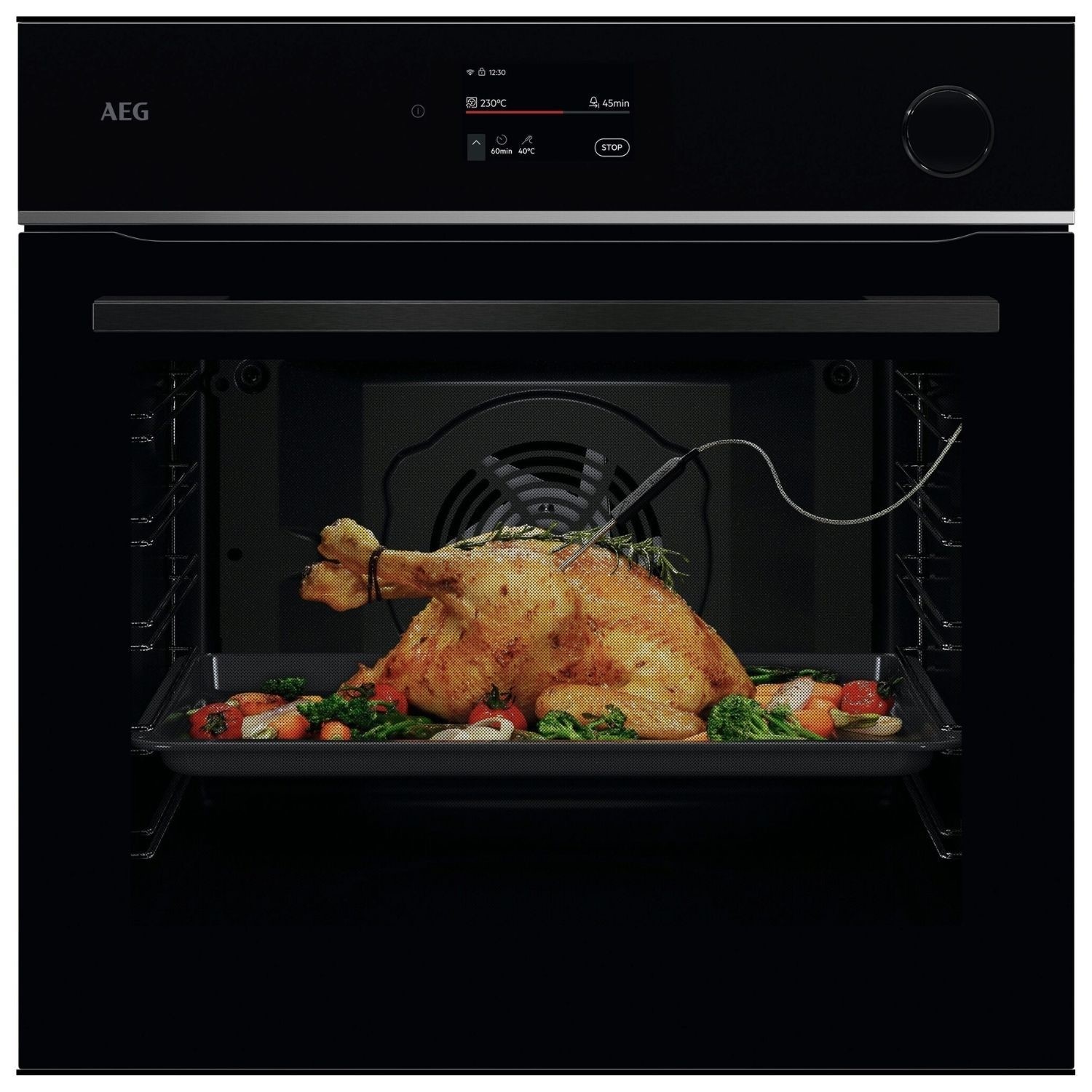 AEG TR7PB731SB Series 7000 Pyrolytic SteamCrisp Multifunction Single Oven – BLACK