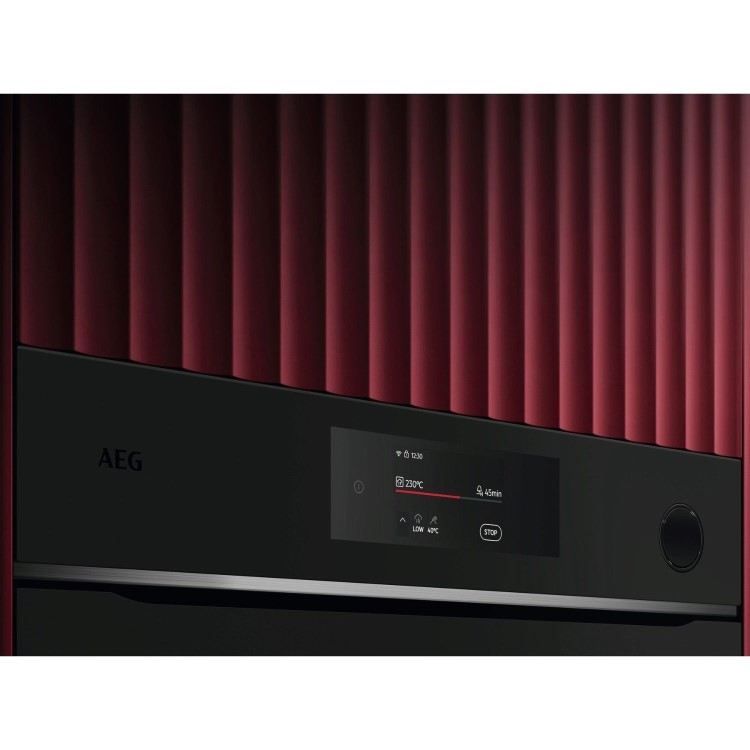 AEG 7000 Series SteamCrisp Electric Single Oven - Matt Black