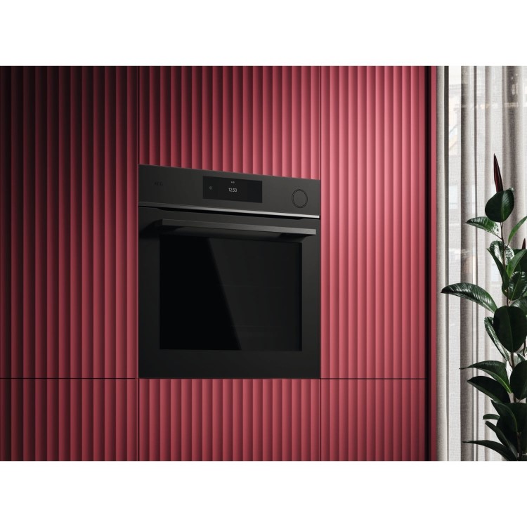 AEG 7000 Series SteamCrisp Electric Single Oven - Matt Black