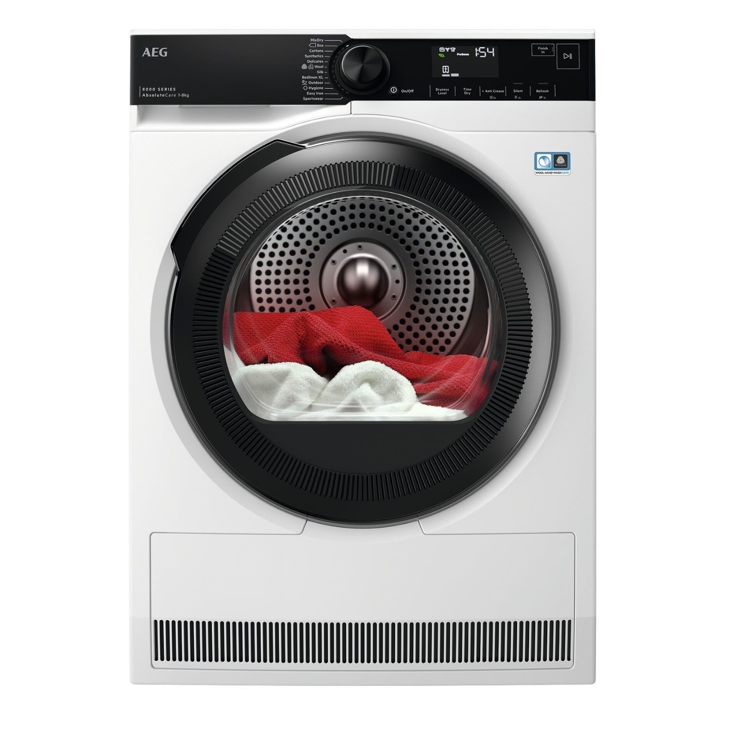 AEG 8000 Series AbsoluteCare® 8kg Heat Pump Tumble Dryer - A+++ Rated Quiet - White