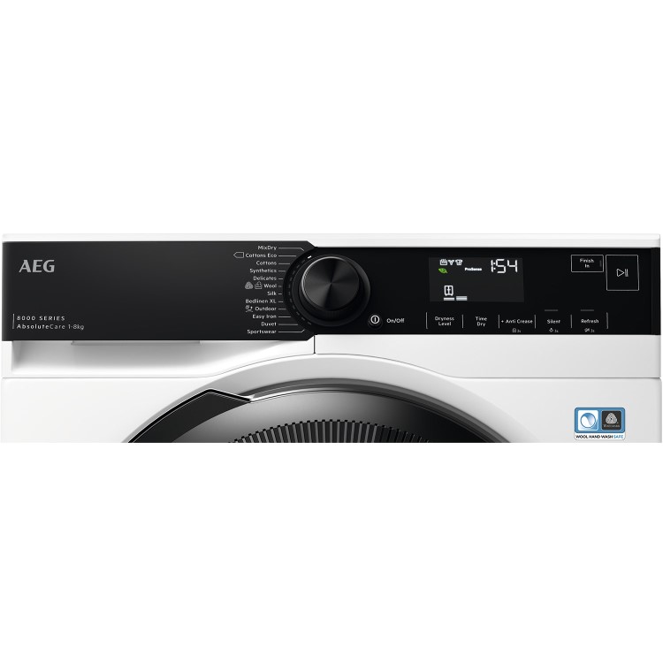 AEG 8000 Series AbsoluteCare® 8kg Heat Pump Tumble Dryer - White