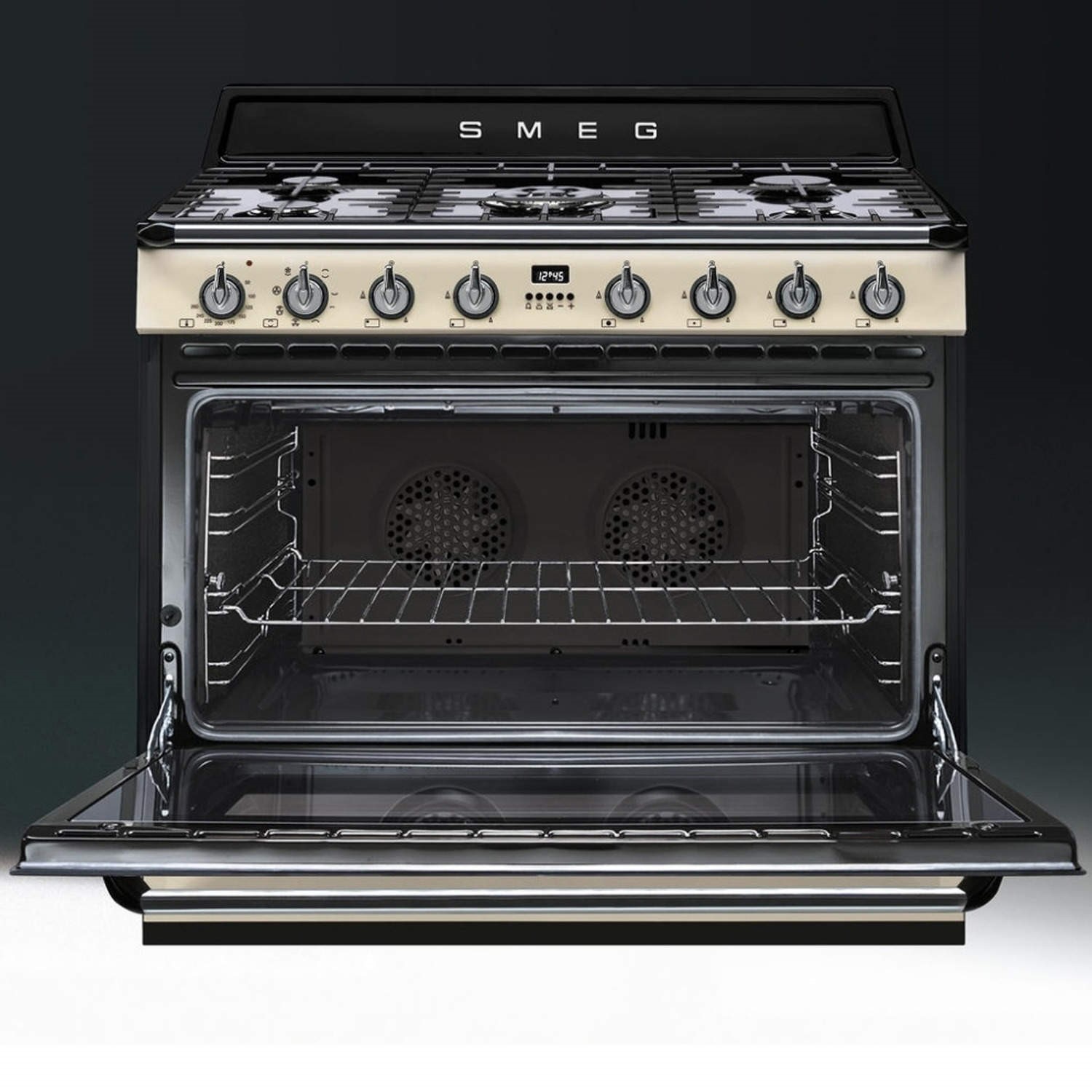 Smeg TR90P1 Victoria Single Cavity 90cm Wide Dual Fuel Range Cooker