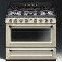 Smeg TR90P1 Victoria Single Cavity 90cm Wide Dual Fuel Range Cooker Cream