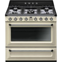 Smeg TR90P9 90cm Victoria Gloss Cream Single Cavity Dual Fuel Traditional Cooker