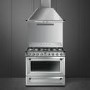 Smeg TR90X9 90cm Victoria Stainless Steel Single Cavity Dual Fuel Traditional Cooker