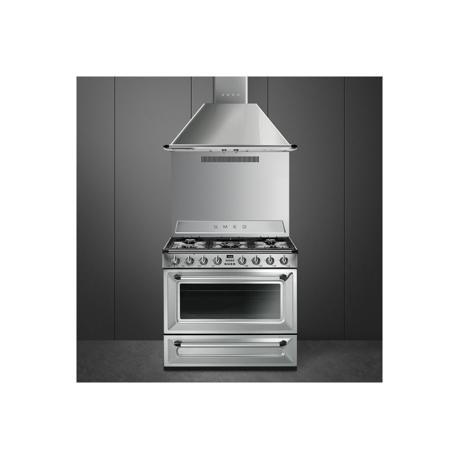 Smeg TR90X9 90cm Victoria Stainless Steel Single Cavity Dual Fuel