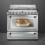 Smeg TR90X9 90cm Victoria Stainless Steel Single Cavity Dual Fuel Traditional Cooker