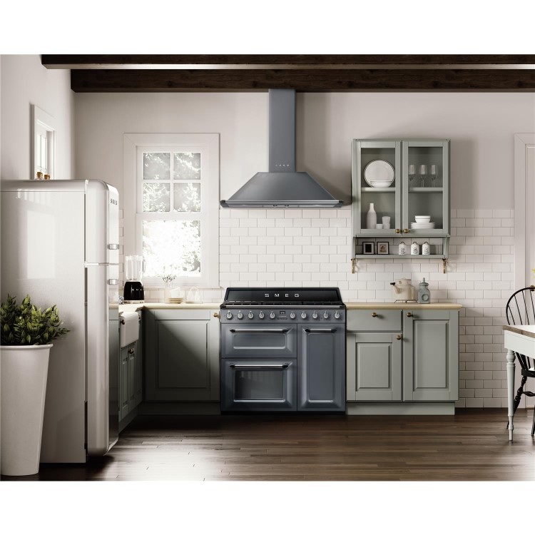 Smeg Victoria 90cm Dual Fuel Range Cooker - Slate Grey