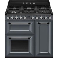 Smeg Victoria 90cm Dual Fuel Range Cooker - Slate Grey