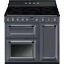 TR93IGR2 Smeg Victoria 90cm Electric Range Cooker - Slate Grey