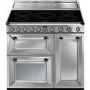 Smeg TR93IX Victoria Triple Cavity 90cm Electric Range Cooker With Induction Hob - Stainless Steel