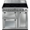 Smeg TR93IX Victoria Triple Cavity 90cm Electric Range Cooker With Induction Hob - Stainless Steel