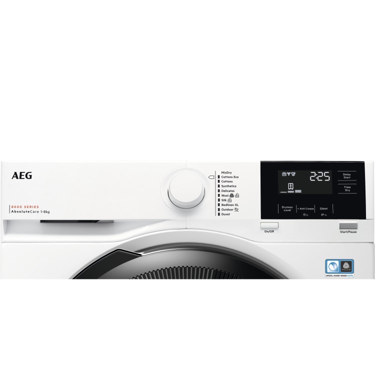 Refurbished AEG 9000 Series TR959M6BC Freestanding Heat Pump 9KG Tumble Dryer White