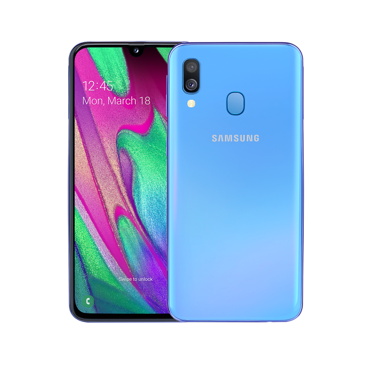 Grade A2 Samsung Galaxy A40 Blue 5.9" 64GB 4G Unlocked & SIM free Smartphone