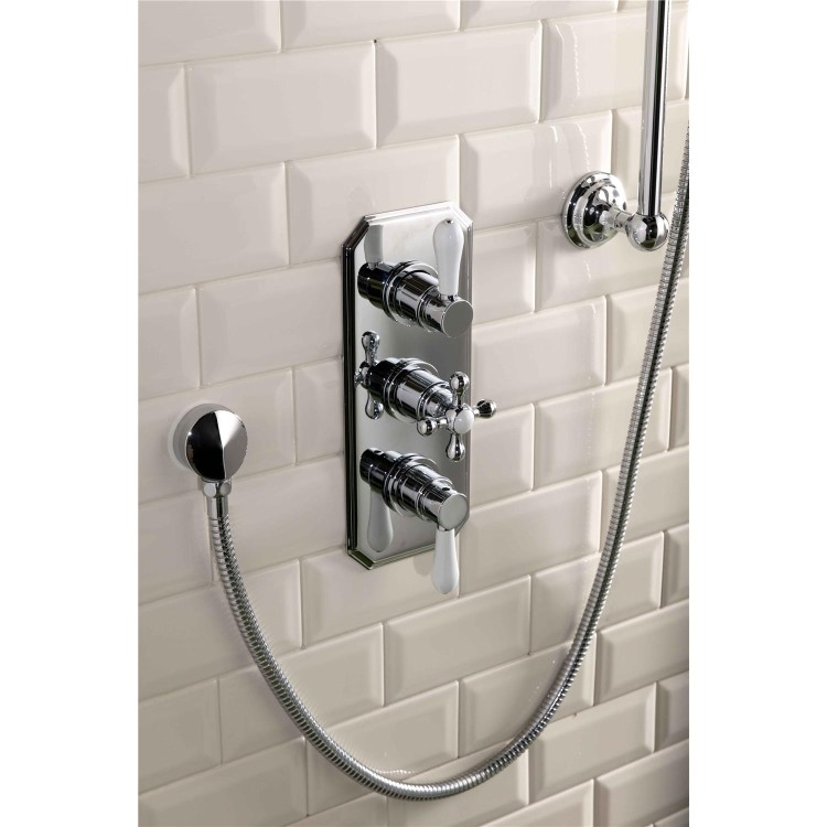 Traditional Triple Concealed Shower Valve
