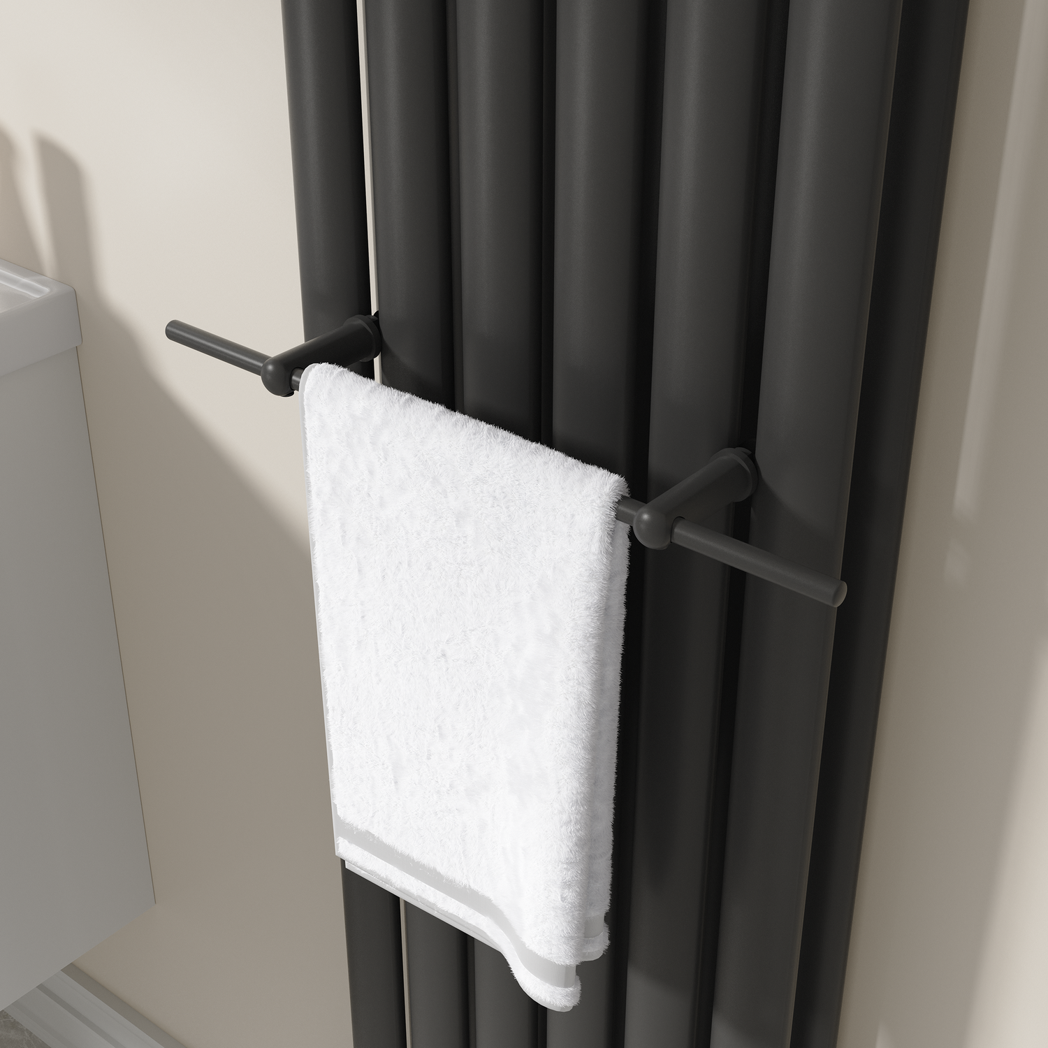 Avero  Designer Towel Holder For Steel & Electric Radiators 420Mm TRB42