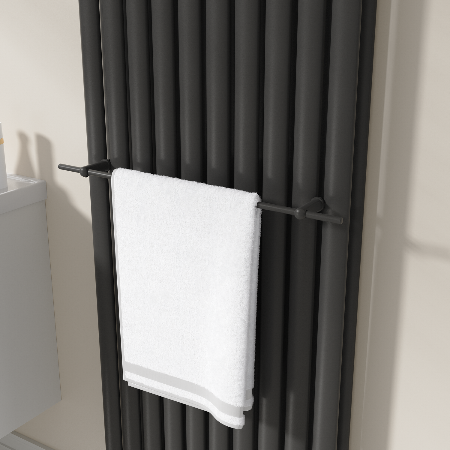 Avero  Designer Towel Holder For Steel & Electric Radiators 620Mm TRB62