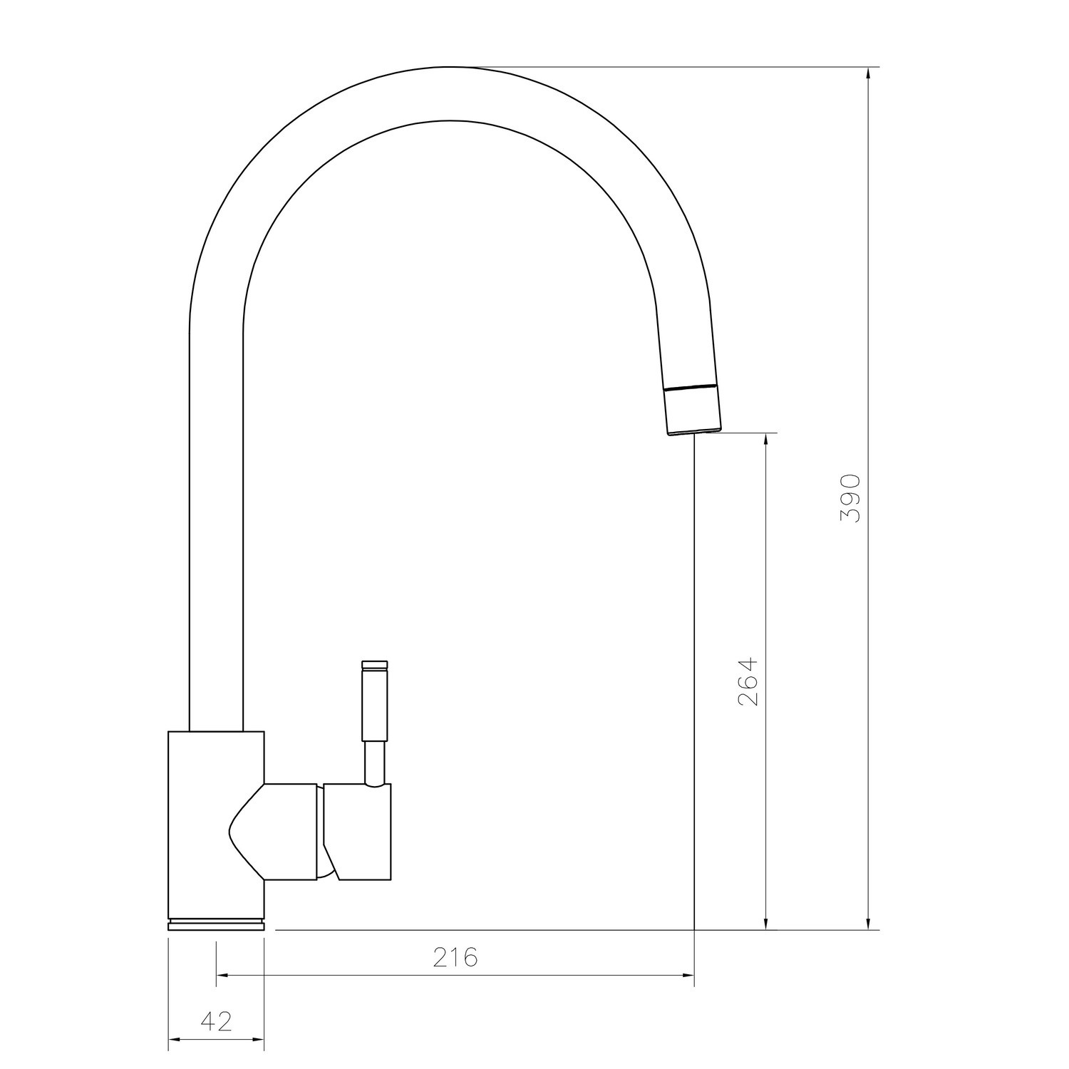 Rangemaster Aquatrend Brushed Brass Single Lever Mixer Kitchen Tap