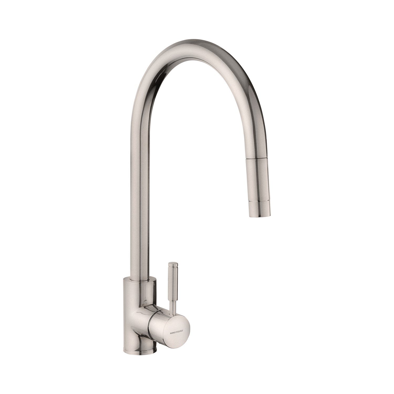 Aquatrend Single Lever Pull Out Monobloc Kitchen Mixer Tap Brushed Nickel