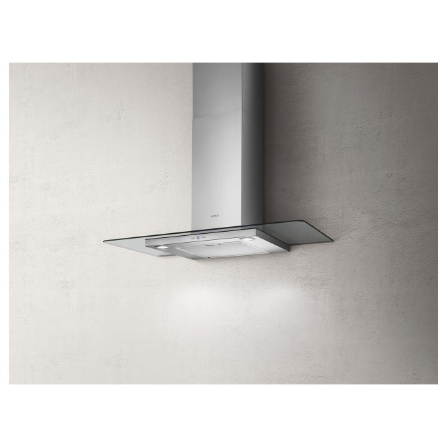 Elica TRIBE-90 Tribe 90cm Cooker Hood With Flat Glass Canopy - Stainless Steel