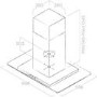 Elica TRIBE-ISLAND Tribe 90cm Island Hood With Flat Glass Canopy - Stainless Steel