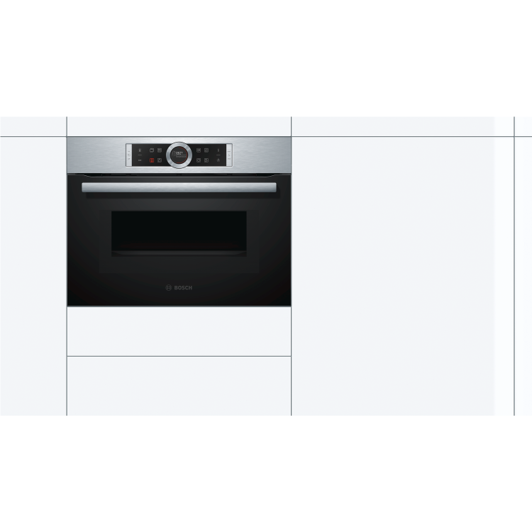 Bosch Series 8 Compact Single Oven and Microwave - Stainless Steel
