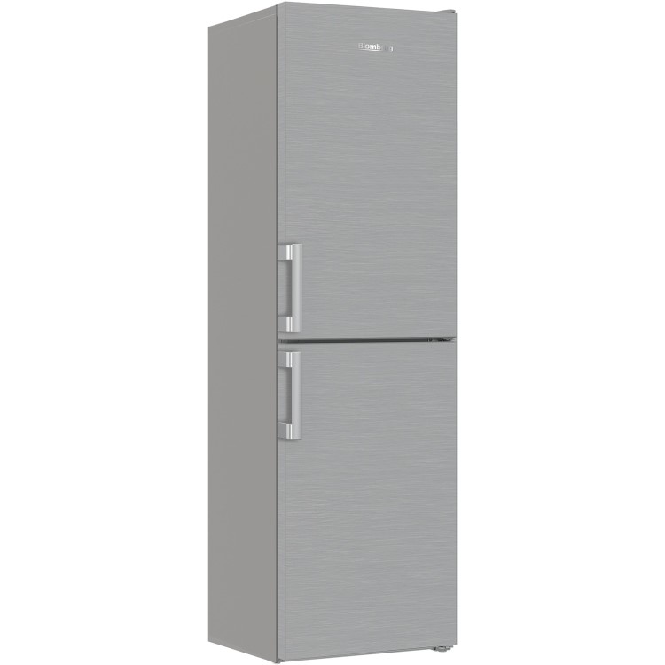 Blomberg 270L Frost Free Freestanding Fridge Freezer - Stainless Steel Look