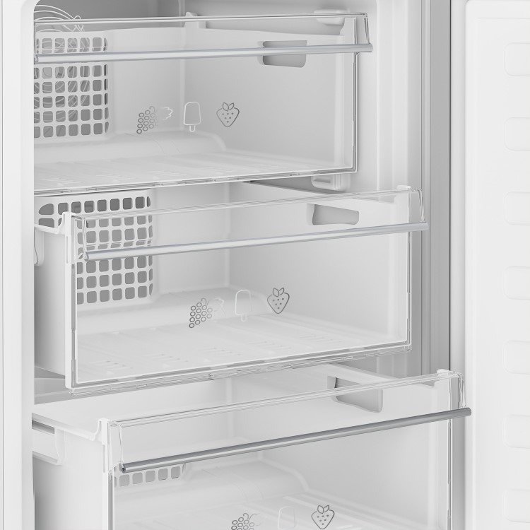 Blomberg 270L Frost Free Freestanding Fridge Freezer - Stainless Steel Look