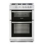 GRADE A2 - Montpellier MDG600LW 60cm Gas Double Oven With Lid White - LPG Jets Included