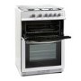 GRADE A2 - Montpellier MDG600LW 60cm Gas Double Oven With Lid White - LPG Jets Included