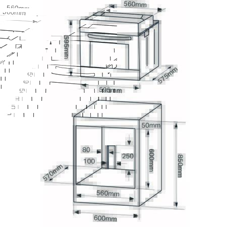 Refurbished Montpellier SFO59MX Single Built-In Oven Electric Stainless Steel
