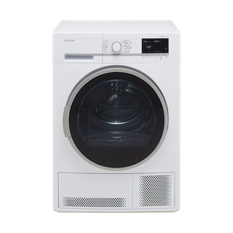 Refurbished Sharp KD-GCB8S7GW9-EN 8Kg Condenser Tumble Dryer