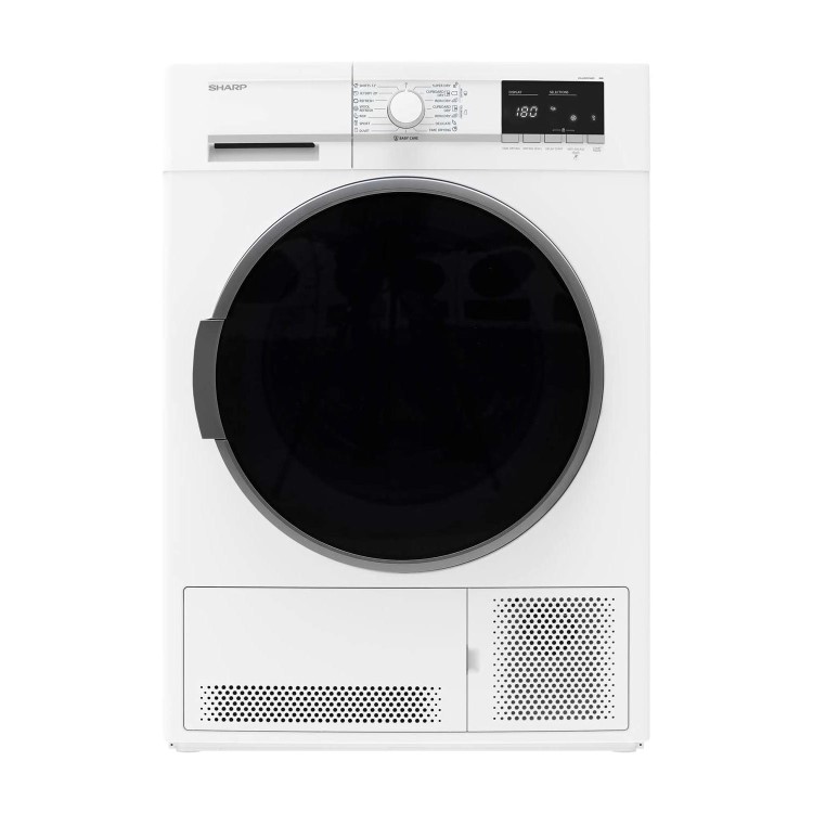 Refurbished Sharp KD-GCB9S7GW9-EN Freestanding Condenser 9KG Tumble Dryer White