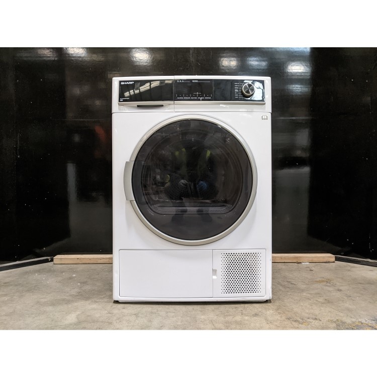 Refurbished Sharp KD-HHH9S7GW2-EN Freestanding Heat Pump 9KG Tumble Dryer