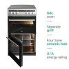 Refurbished Amica AFC5100SI 50cm Electric Cooker With Ceramic Hob Silver
